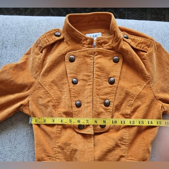 Live A Little Orange Sargeant Peppers Style Corduroy Jacket - Picture 7 of 10